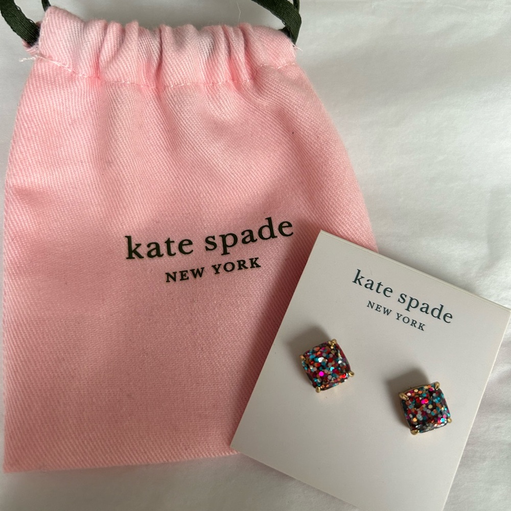 Kate Spade Stud Earrings - Brand New - Multi Glitter
